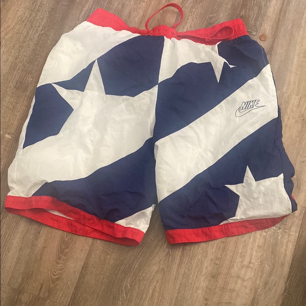 Nike Blue and White Athletic Shorts